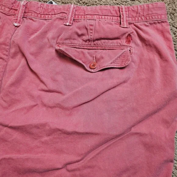 Lot of 2 Polo Ralph Cargo Shorts Mens 50 B Classic Chino Drawstring Cotton Read - Picture 14 of 16